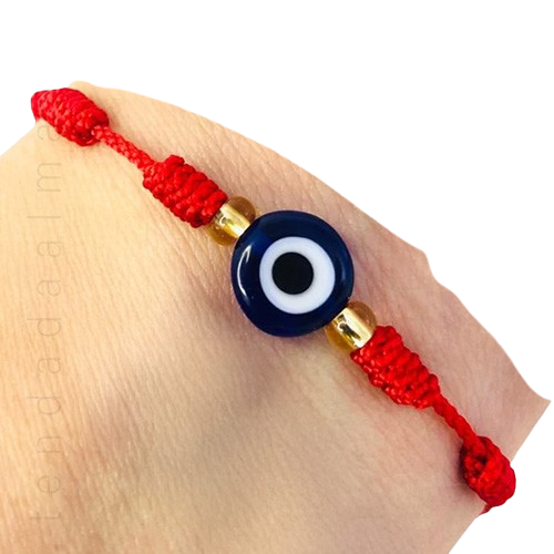 Pulseira dos 7 Nós Vermelha com Olho Turco